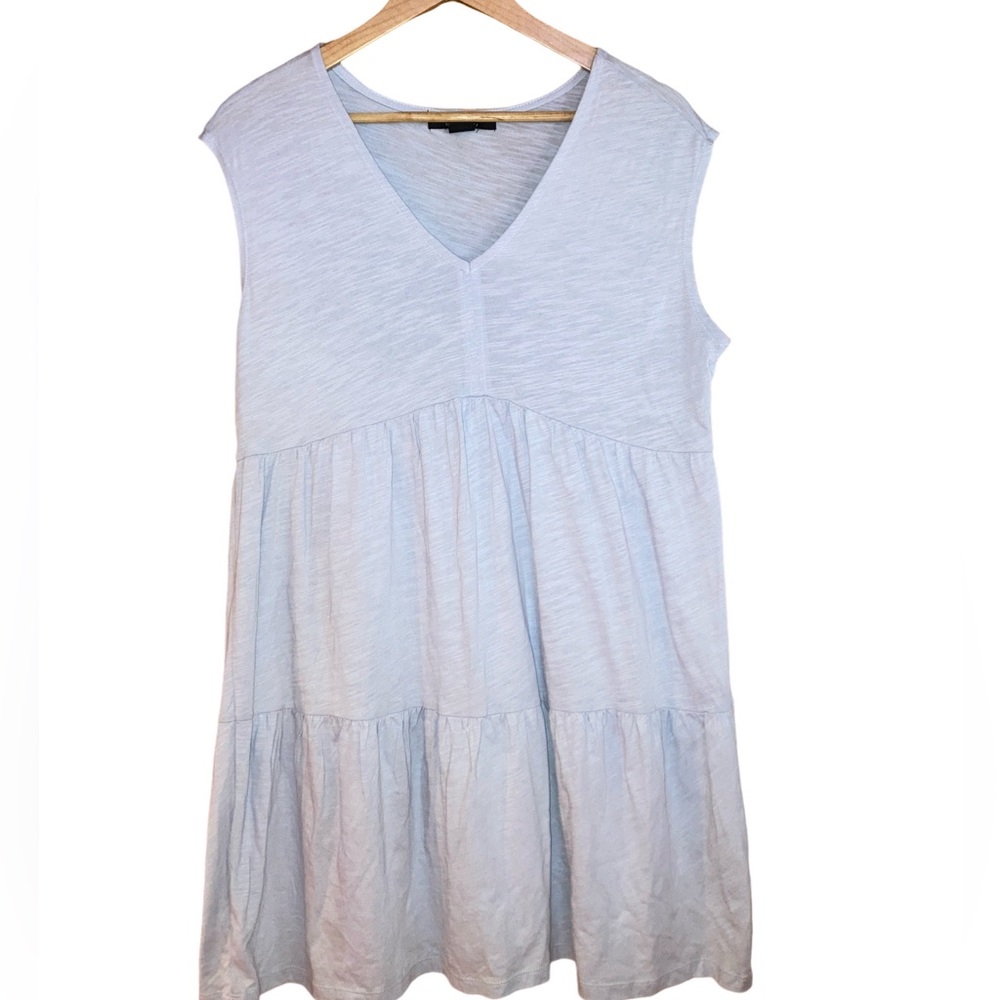 2/$30 Social Standard by Sanctuary Womens Large Cot/Ray Tiered V-Neck Mini Dress